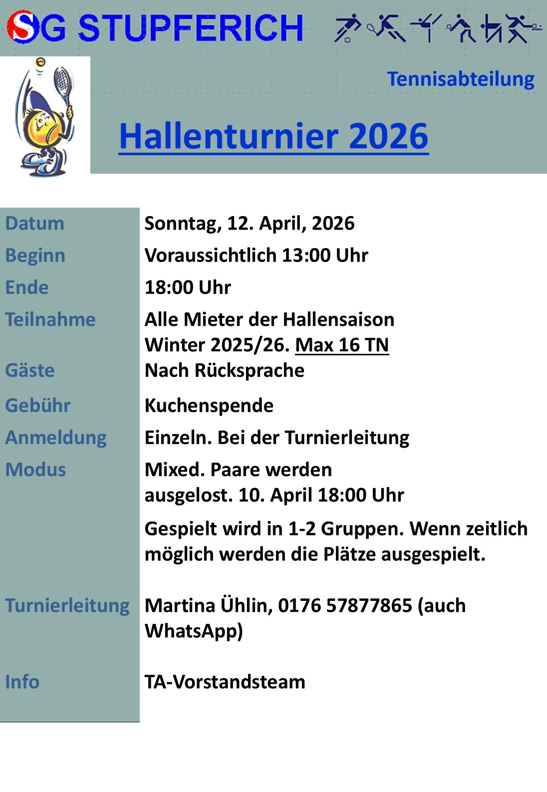 Hallensaison Abschlussturnier