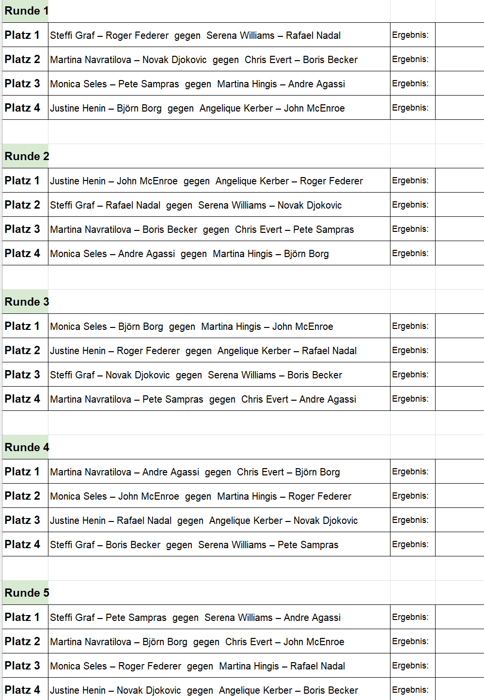 spielplan mixed turnier
