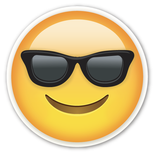 Smiling Face with Sunglasses Cool Emoji PNG